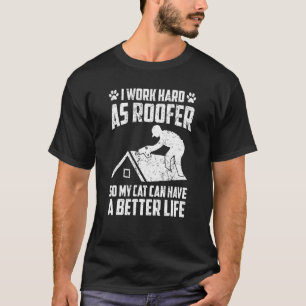 Camiseta Trabalhar Como Pet De Gato De Telhado De Rato De G