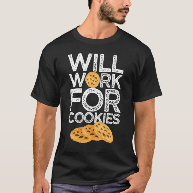 Camiseta Trabalhará cookies ou padeiros (Frente)