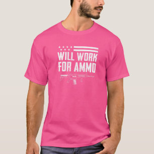 Camiseta Trabalhará Para O Amo Pro Guns Ar15 Rifle Owner Gu