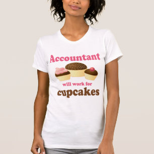 Camiseta Trabalhará para o contador dos cupcakes