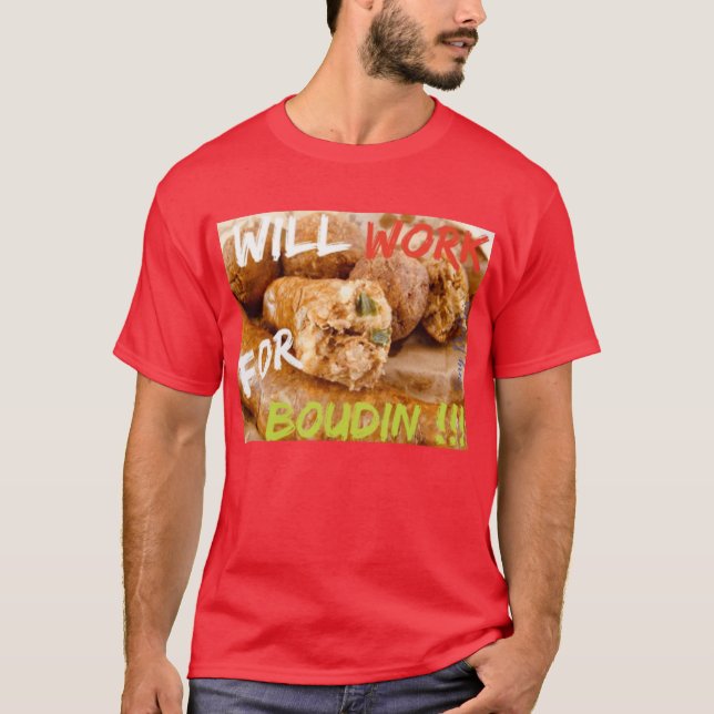 Camiseta Trabalharei por Boudin (Frente)