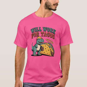 Camiseta Trabalharei por comida Funny Food Lover Quote retr