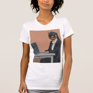 Camiseta Trabalhe Até Cair – Humor de Escritório Esqueleto