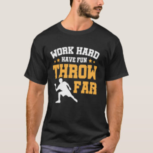 Camiseta Trabalhe Duro Tenha Diversão Lance Longe Beisebol