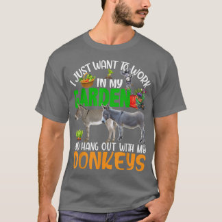 Camiseta Trabalhe E Sai Com Donkeys Gardening Donkey Fa