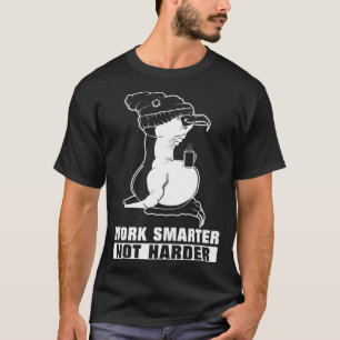 Camiseta Trabalhe Mais Inteligente Não Mais Difícil Tux Lin