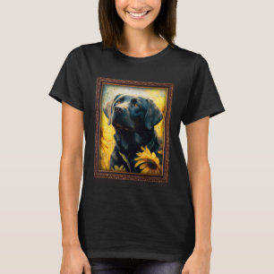Camiseta Trabalhistas Pintura Flor de Girassol Mãe Mulheres