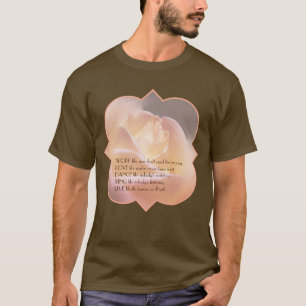 Camiseta Trabalho Amor Dança Rosa Suave Citação Inspiradora