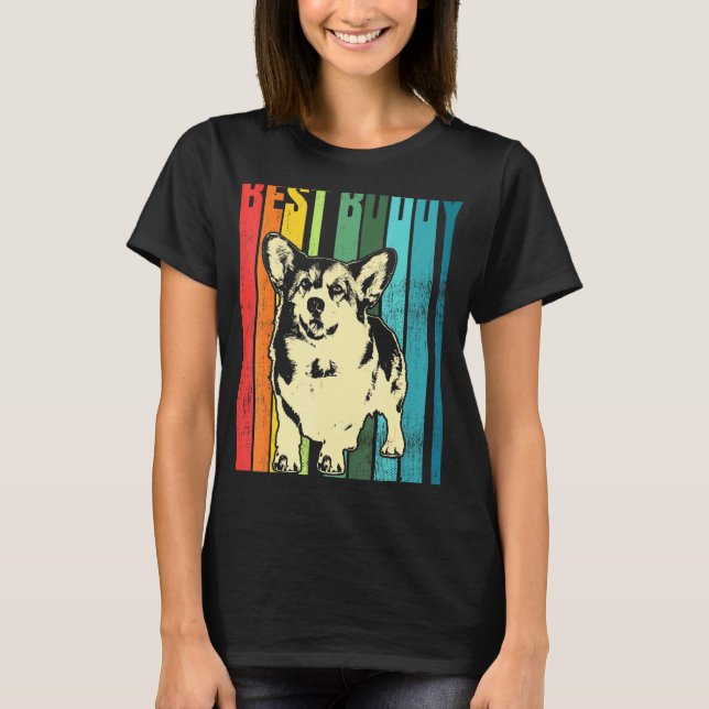 Camiseta Trabalho Artístico do Welsh Corgi (Frente)
