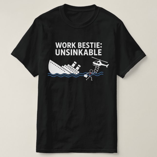 Camiseta Trabalho Bestido Inafusível - Humor Cartografia de (Frente do Design)