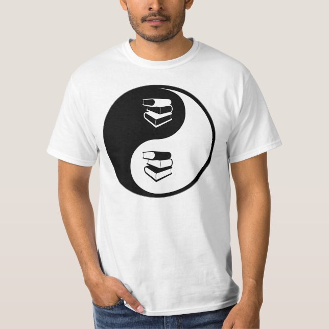 Camiseta Trabalho da biblioteca de Yin Yang (Frente)
