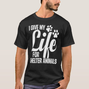 Camiseta Trabalho de Abrigo Animal Amante de Gatos Trabalha