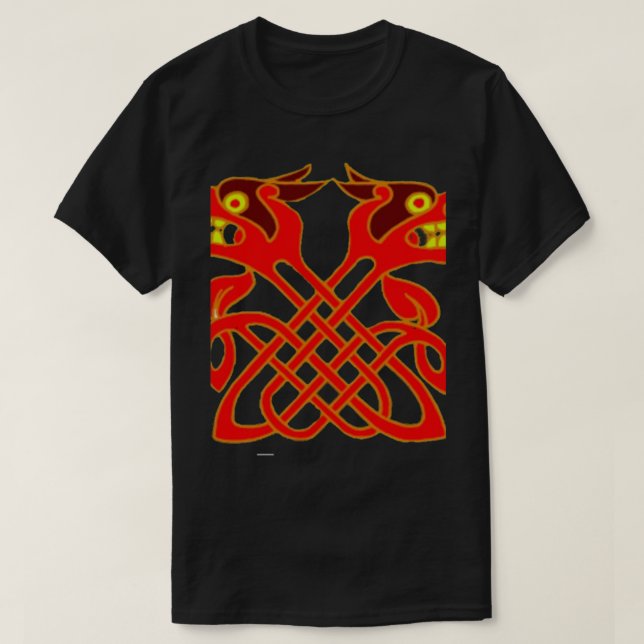 Camiseta Trabalho de arte anglo-saxão (Frente do Design)