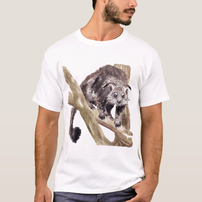 Camiseta Trabalho de arte Binturong Masculina (Frente)
