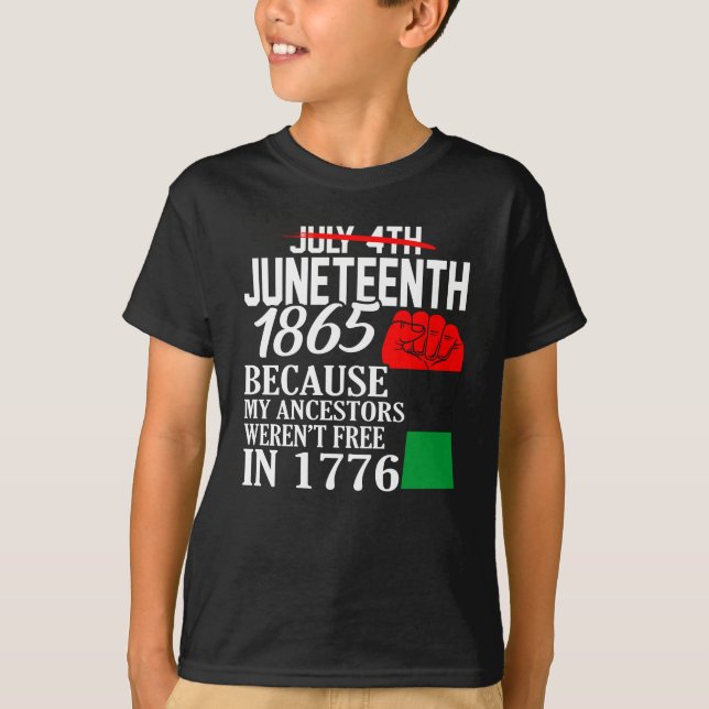 Camiseta Trabalho de arte da História Negra Americana de 18 (Frente)