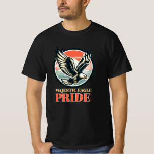 Camiseta Trabalho de arte de Águia Majestosa e Patriótica
