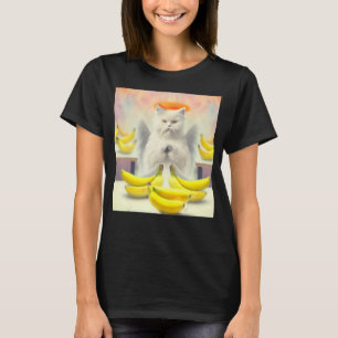 Camiseta Trabalho de arte de anjo de gato retratador de gat
