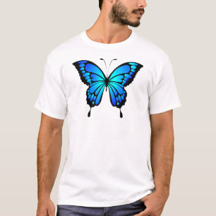 Camiseta Trabalho de arte de Borboleta Azul