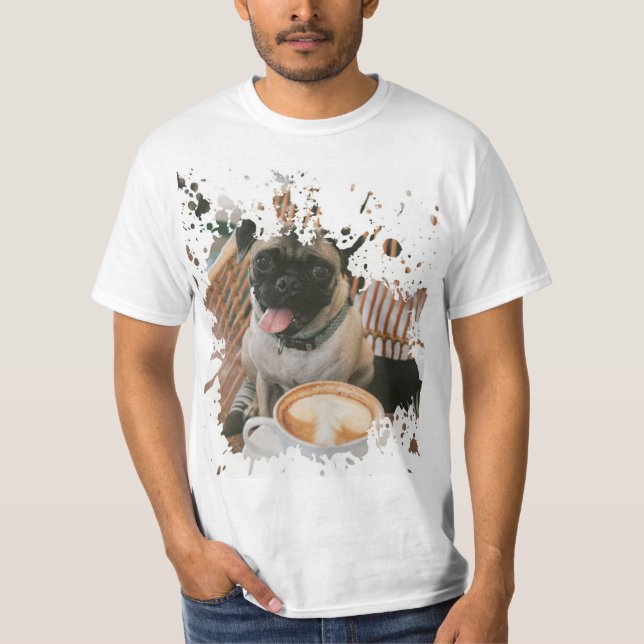 Camiseta Trabalho de arte de Cachorro bonito (Frente)