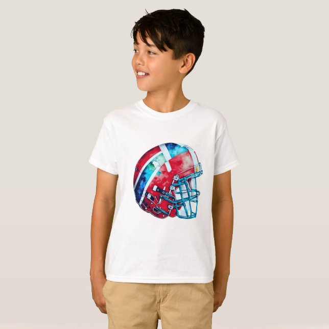 Camiseta Trabalho de arte de Captura de Futebol abstrato (Frente Completa)