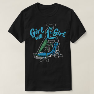 Camiseta Trabalho de arte de Cartoon Bonito Mantis para Sti