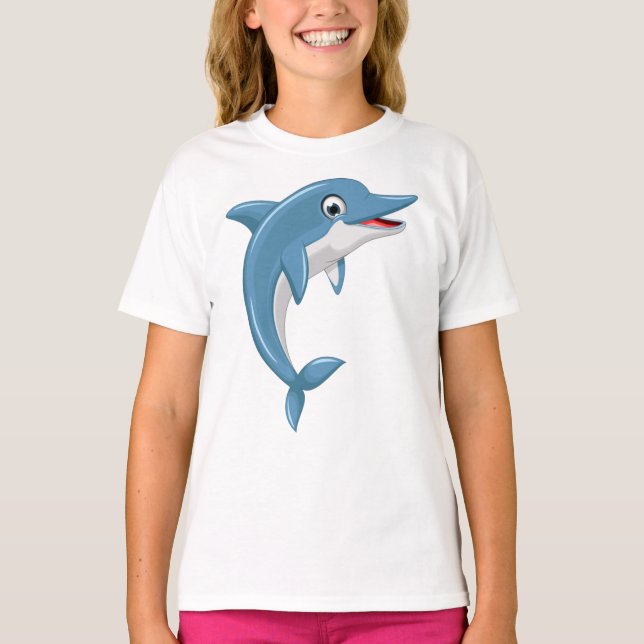 Camiseta Trabalho de arte de Cartoon de Baleia (Frente)