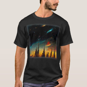 Camiseta Trabalho de arte de Cidade Espacial