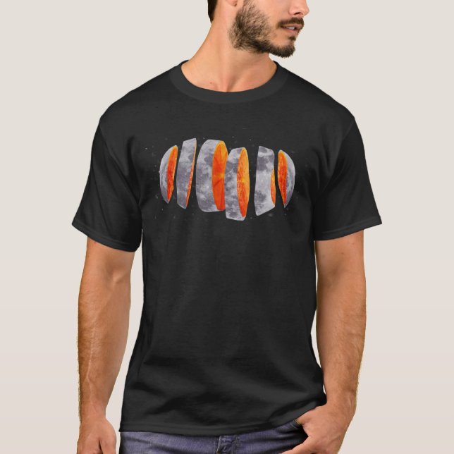Camiseta Trabalho de arte de Colagem Digital de Lua Fruta l (Frente)