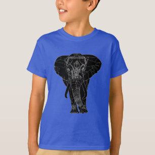 Camiseta Trabalho de Arte de Desenho de Elefante legal