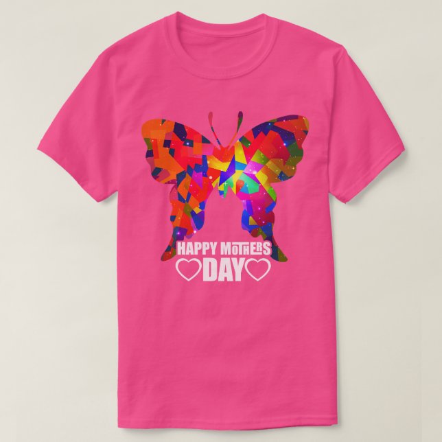 Camiseta Trabalho de arte de Dia de as mães artístico (Frente do Design)