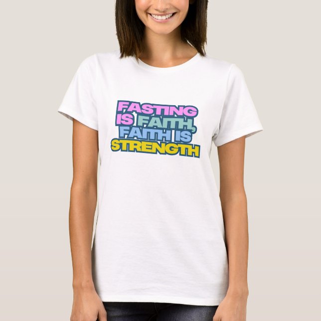 Camiseta Trabalho de arte de Força de Fé em Festa (Frente)