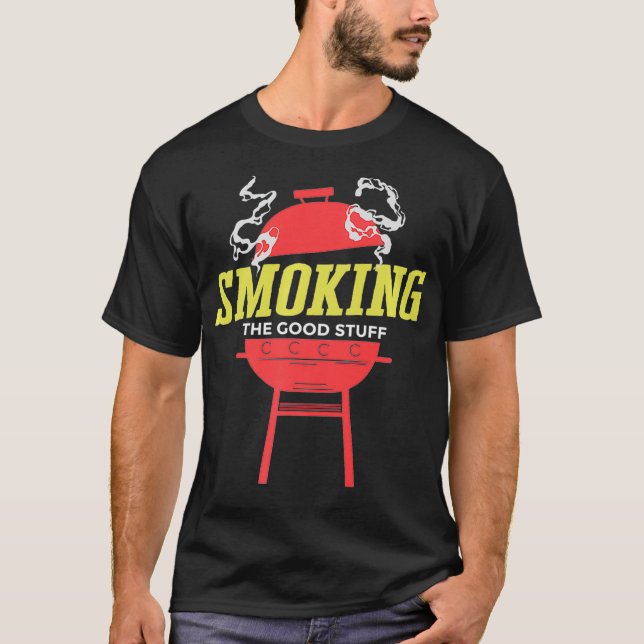 Camiseta Trabalho de arte De Fumar Carnes Engraçadas Para U (Frente)