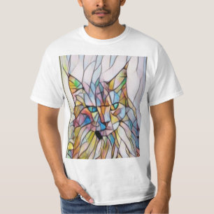 Camiseta Trabalho de arte de Gato Engraçado