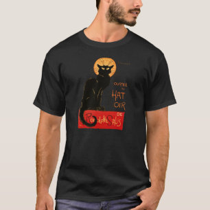 Camiseta Trabalho de arte de Gato Negra Steinlen