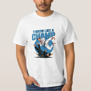 Camiseta Trabalho de arte de Judô Adorável e Forte para Ent
