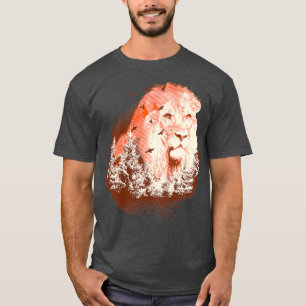Camiseta Trabalho de arte de Leão Majestoso