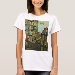 Camiseta Trabalho de arte de livros de Vintage