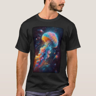 Camiseta Trabalho de arte de medusa cósmica