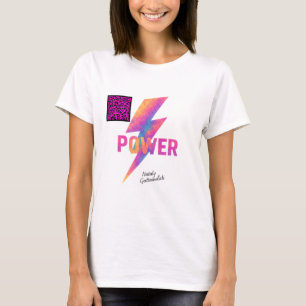 Camiseta Trabalho de arte de Motivação Neon Lightning Bolt