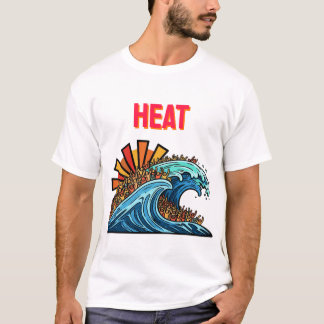 Camiseta Trabalho de arte de Ondas de abstrato com "Ondas d