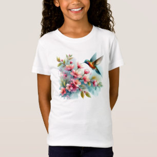 Camiseta Trabalho de arte de pássaro-primavera