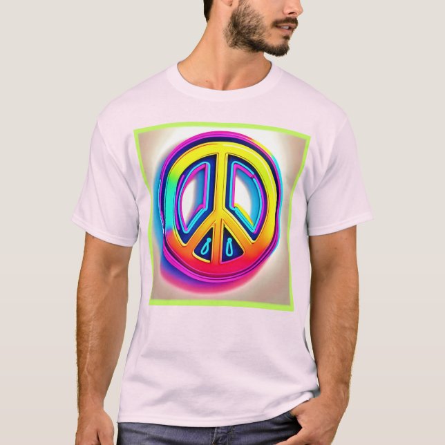 Camiseta Trabalho de arte de Paz Vibrante (Frente)