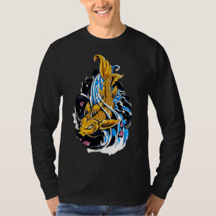 Camiseta Trabalho de Arte de Peixe Koi