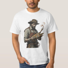Camiseta trabalho de arte de pintor a vapor