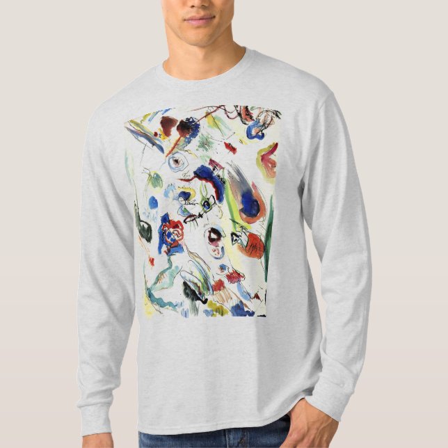 Camiseta Trabalho de arte de pintura Abstrato de Kandinsky (Frente)
