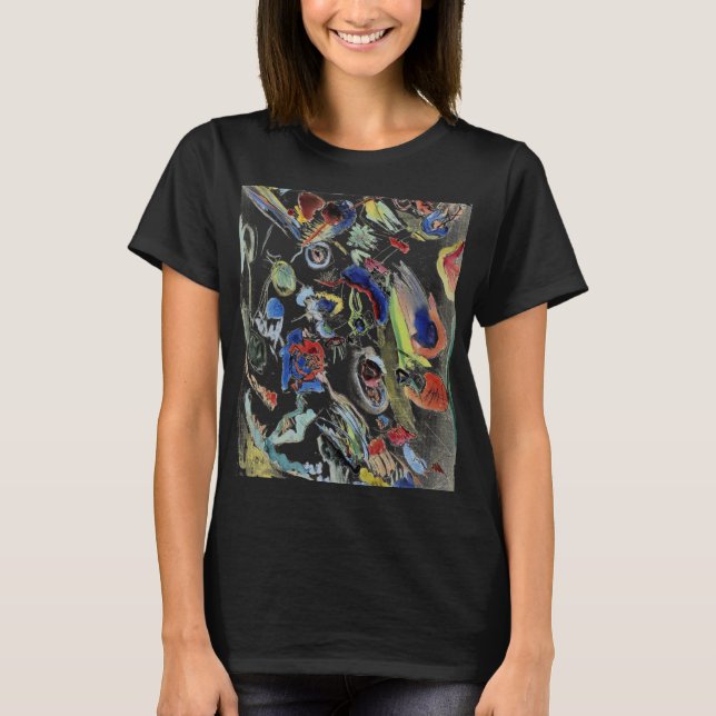 Camiseta Trabalho de arte de pintura Abstrato de Kandinsky (Frente)