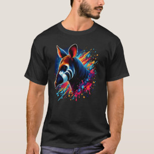 Camiseta Trabalho de arte de pintura colorida de abertura d