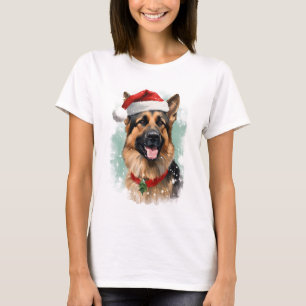 Camiseta trabalho de arte de pintura de pincel de Natal ger