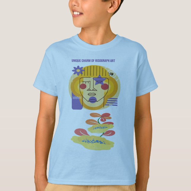 Camiseta Trabalho de arte de risógrafo personalizado (Frente)