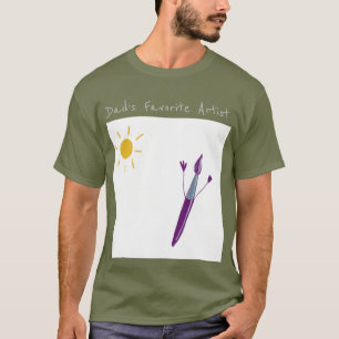 Camiseta Trabalho de arte de seu filho para Pai em uma cami